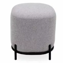 Meubles & Design Poufs Pouf Rond En Tissu Pieds Métal Gris 8 Meubles & Design Poufs Pouf Rond En Tissu Pieds Métal Gris -Chaise Soldes Magasin pouf rond en tissu pieds metal gris 2