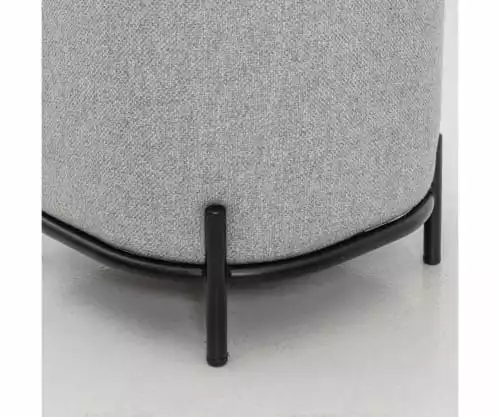 Meubles & Design Poufs Pouf Rond En Tissu Pieds Métal Gris 5 Meubles & Design Poufs Pouf Rond En Tissu Pieds Métal Gris – Image 5