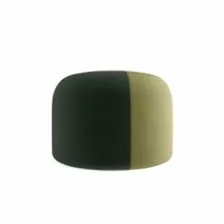 Potiron Paris Poufs Pouf Rond En Velours Bicolore Rouge -Chaise Soldes Magasin pouf rond en velours bicolore vert