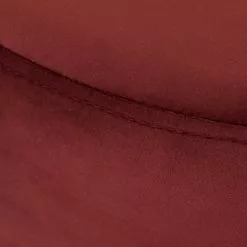 MACABANE Poufs Pouf Rond Tissu Velours Bordeaux Pieds Métal -Chaise Soldes Magasin pouf rond tissu velours bordeaux pieds metal 2