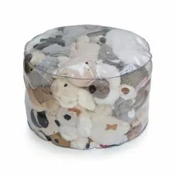 Reversible Poufs Pouf Rond Transparent à Remplir -Chaise Soldes Magasin pouf rond transparent a remplir 2