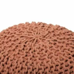 Beliani Poufs Pouf Rouille 50 X 35 Cm -Chaise Soldes Magasin pouf rouille 50 x 35 cm 2