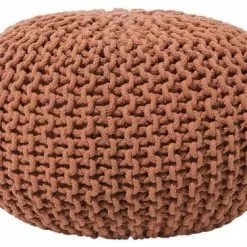 Beliani Poufs Pouf Rouille 50 X 35 Cm