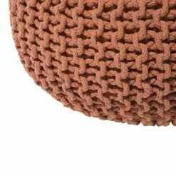 Beliani Poufs Pouf Rouille 50 X 35 Cm -Chaise Soldes Magasin pouf rouille 50 x 35 cm 3