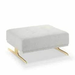 Micadoni Home Poufs Pouf Tissu Structuré Beige Clair -Chaise Soldes Magasin pouf tissu structure gris clair