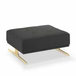 Micadoni Home Poufs Pouf Tissu Structuré Beige Clair -Chaise Soldes Magasin pouf tissu structure gris fonce