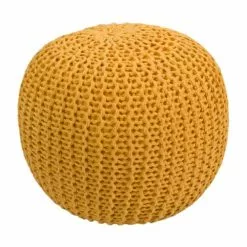 Rendez Vous Déco Poufs Pouf Tricot Rond En Coton Jaune Moutarde 11 Rendez Vous Déco Poufs Pouf Tricot Rond En Coton Jaune Moutarde -Chaise Soldes Magasin pouf tricot rond en coton jaune moutarde 5