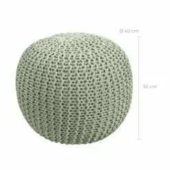 Rendez Vous Déco Poufs Pouf Tricot Rond En Coton Vert Clair 9 Rendez Vous Déco Poufs Pouf Tricot Rond En Coton Vert Clair -Chaise Soldes Magasin pouf tricot rond en coton vert clair 3