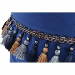 ReCollection Poufs Pouf Velours Bleu H38cm 11 ReCollection Poufs Pouf Velours Bleu H38cm -Chaise Soldes Magasin pouf velours bleu h38cm 5