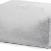 Sitting Point Poufs Repose-pied D'intérieur Aspect Fourrure Gris Clair 55x65x35cm