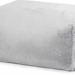 Sitting Point Poufs Repose-pied D'intérieur Aspect Fourrure Gris Clair 55x65x35cm