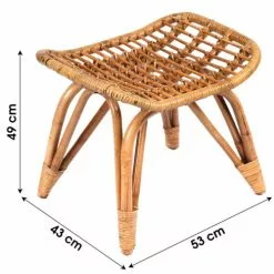 Wadiga Repose-pieds Repose Pied En Rotin -Chaise Soldes Magasin repose pied en rotin 2