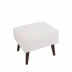 Drawer Repose-pieds En Tissu Bouclette Pieds Bois Foncé Ecru -Chaise Soldes Magasin repose pieds en tissu bouclette pieds bois fonce ecru 3