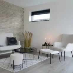 House Nordic Repose-pieds En Tissu Bouclette Sable -Chaise Soldes Magasin repose pieds en tissu bouclette sable 4