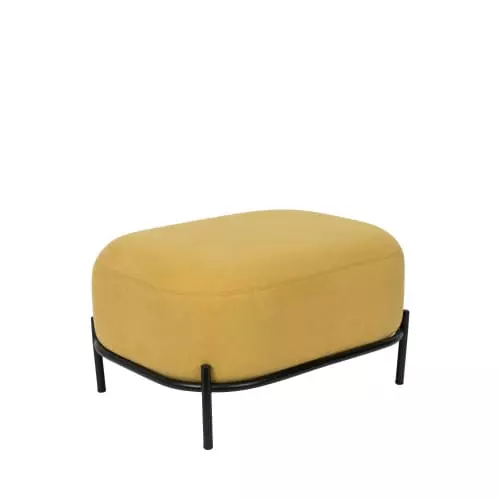 Drawer Repose-pieds En Tissu Jaune 2 Drawer Repose-pieds En Tissu Jaune – Image 2