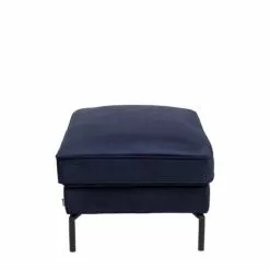 Drawer Repose-pieds En Velours Bleu Marine -Chaise Soldes Magasin repose pieds en velours bleu marine 3