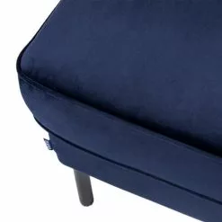Drawer Repose-pieds En Velours Bleu Marine -Chaise Soldes Magasin repose pieds en velours bleu marine 5