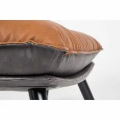 Zuiver Repose-pieds Repose Pieds Simili Cognac -Chaise Soldes Magasin repose pieds simili cognac 5