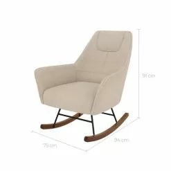 Rendez Vous Déco Fauteuils Rocking-chair Beige Effet Laine Bouclette En Tissu 8 Rendez Vous Déco Fauteuils Rocking-chair Beige Effet Laine Bouclette En Tissu -Chaise Soldes Magasin rocking chair beige effet laine bouclette en tissu 2