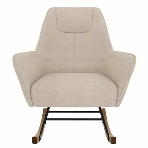 Rendez Vous Déco Fauteuils Rocking-chair Beige Effet Laine Bouclette En Tissu 4 Rendez Vous Déco Fauteuils Rocking-chair Beige Effet Laine Bouclette En Tissu – Image 4