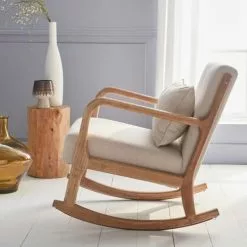 Alice's Garden Fauteuils Rocking Chair Design Tissu Beige Et Bois - Lorens Rocking 8 Alice's Garden Fauteuils Rocking Chair Design Tissu Beige Et Bois - Lorens Rocking -Chaise Soldes Magasin rocking chair design tissu beige et bois lorens rocking 2