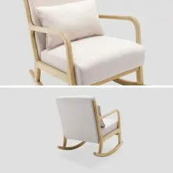 Alice's Garden Fauteuils Rocking Chair Design Tissu Beige Et Bois - Lorens Rocking 10 Alice's Garden Fauteuils Rocking Chair Design Tissu Beige Et Bois - Lorens Rocking -Chaise Soldes Magasin rocking chair design tissu beige et bois lorens rocking 4