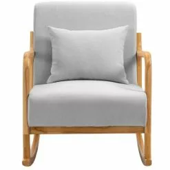 Nordlys Fauteuils Rocking Chair En Bois Massif Et Tissu Gris 7 Nordlys Fauteuils Rocking Chair En Bois Massif Et Tissu Gris -Chaise Soldes Magasin rocking chair en bois massif et tissu gris 2