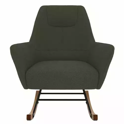 Rendez Vous Déco Fauteuils Rocking-chair Kaki Effet Laine Bouclette En Tissu 4 Rendez Vous Déco Fauteuils Rocking-chair Kaki Effet Laine Bouclette En Tissu – Image 4