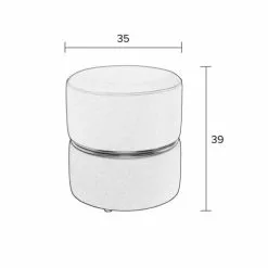 Mathi Design Poufs Tabouret Pouf Velours Vert -Chaise Soldes Magasin tabouret pouf velours vert 2