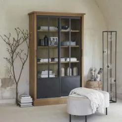 Maisons Du Monde Poufs Tabouret Rond Gris Clair Et Noir -Chaise Soldes Magasin tabouret rond gris clair et noir 1000 11 22 215231 5